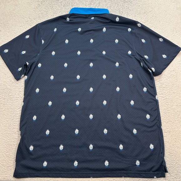 RSVLTS Brkfst Star Wars Men's Blue All-Day Polo Golf Shirt - XL FLAW - Picture 12 of 13